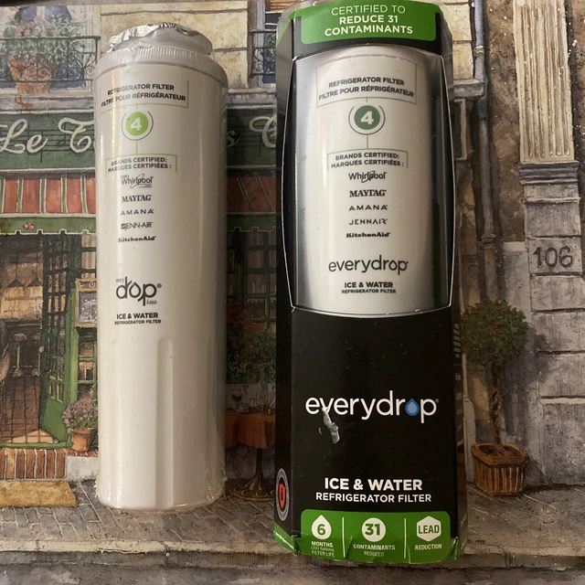 EVERYDROP BY WHIRLPOOL Refrigerator Ice & Water Filter 4 EDR4RXD1 Lot