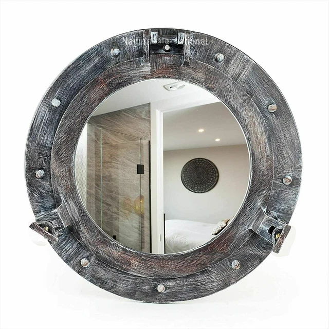 15" Antigüedad Marítimo Aluminio Portilla Ventana Cristal Náutico Navío Puerto