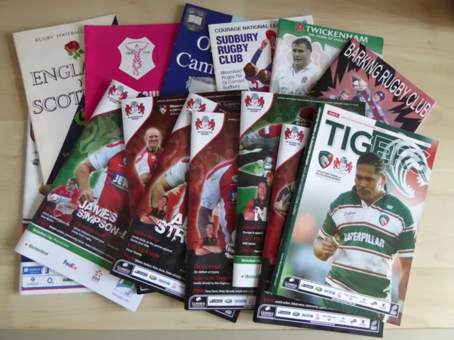 Rugby Union Programmes Gloucester, England & Odds  1975 - 2009