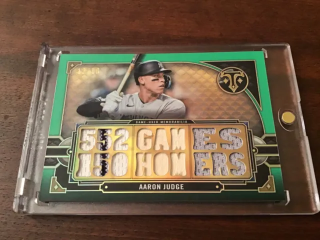 2017 Topps Update All-Star Stitches Relics #ASR-AJ Aaron Judge Event Worn  Memorabilia Baseball Card from Rookie Season