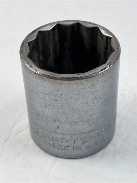 Craftsman Tools  V  1-1/8in. 12 Pt 1/2" Drive Chrome Socket 47516  No Marks USA