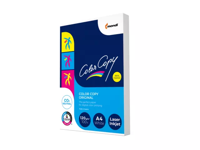 Mondi Color Copy KLEINPACK Laserpapier 120g/m² DIN-A4 100 Blatt weiß Papier