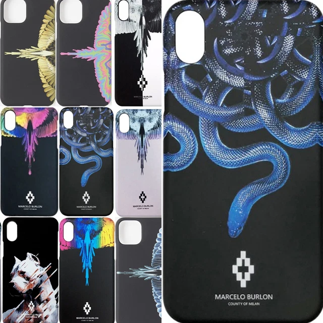 Cover  Marcelo Burlon Custodia Per Apple iPhone XR 11 12 13 14 Pro Max Plus Mini