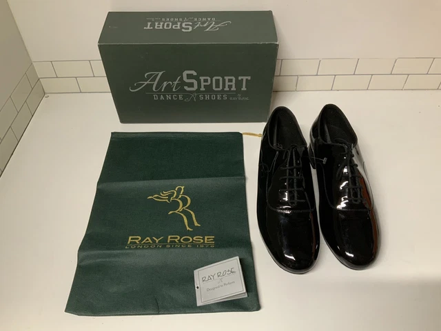 Scarpe da ballo da uomo sala da ballo Ray Rose Windrush 1"" tacco nero UK 10