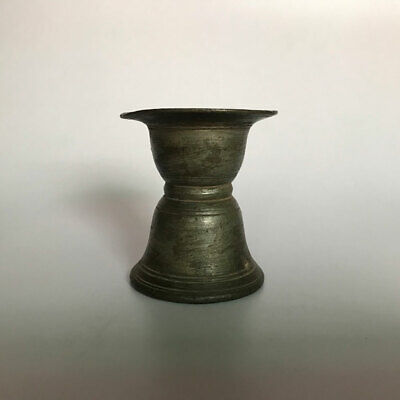 Bronze or bell metal miniature spittoon double bell shaped
