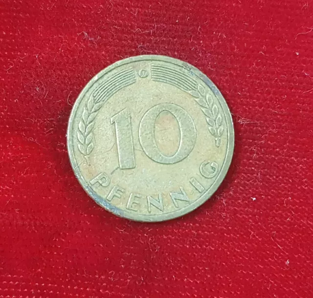 10 Pfennig 0,1 DM Deutsche Mark Münze Bundesrepublik Deutschland BRD 1949 G Coin