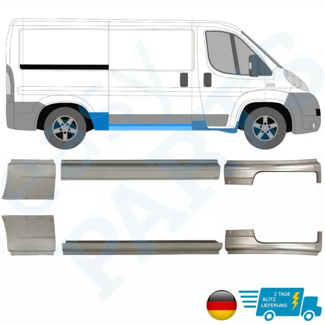 Für Fiat Ducato Jumper Boxer 2006- L2 6x Schweller Reparaturblech Kotflügel Satz