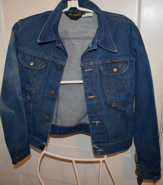 Vintage Wrangler Denim Jacket Youth Boys 18  Size Small Women's USA Made