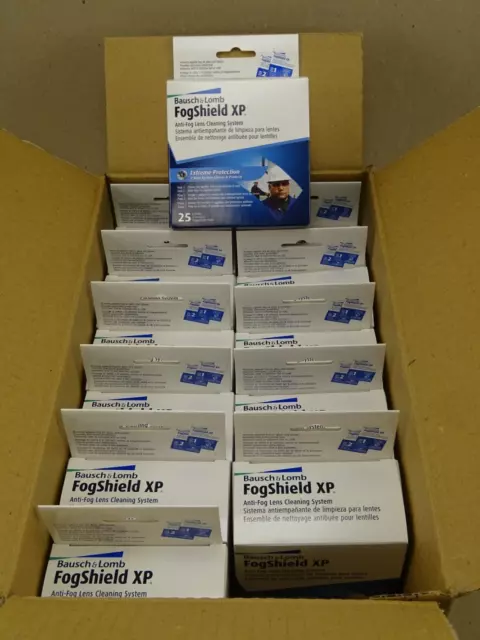 (12) Bausch & Lomb Fogshield XP Linsen Reinigung System Hülle Von 12, 8577PMT