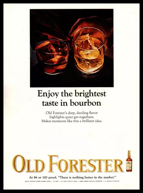 1965 Old Forester Whisky "Enjoy The Brightest Taste In Bourbon" Vintage Print Ad