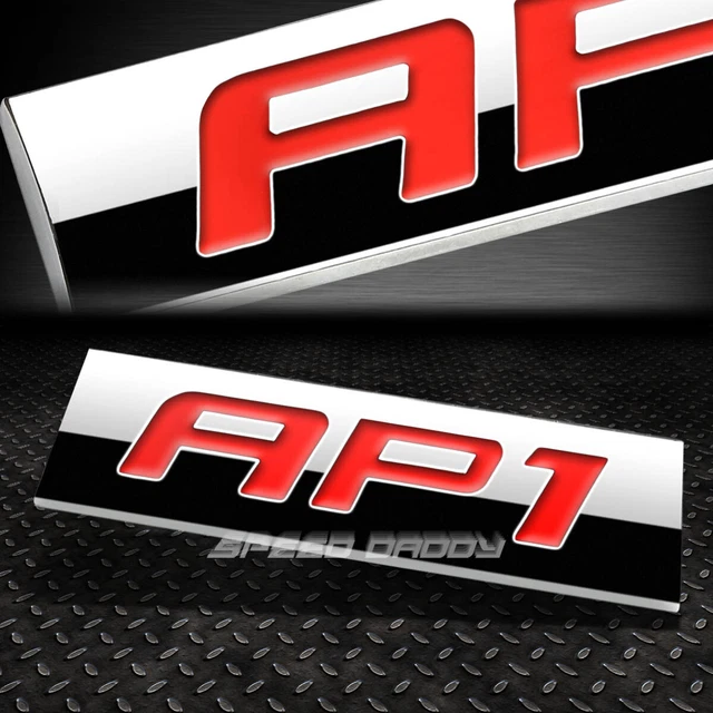 3M METAL GRILL Trunk Emblem Decal Logo Trim Badge Polished Red