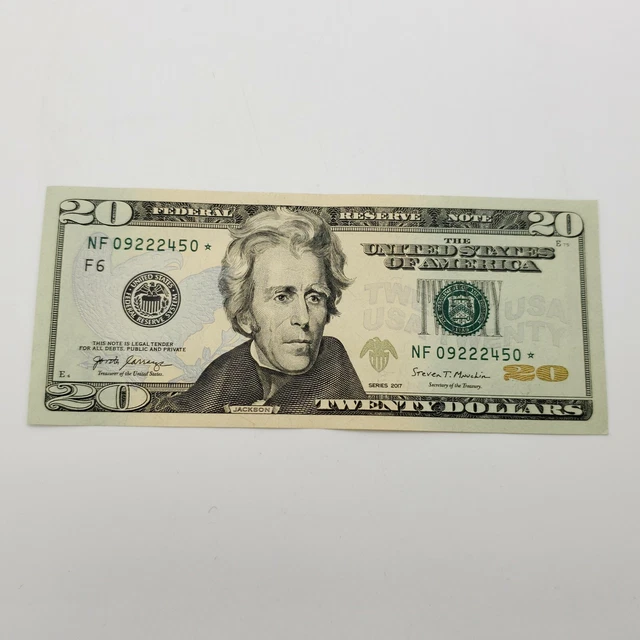 2017 Twenty Dollar $20 Bill Federal Reserve Star Note Atlanta Paper Money*