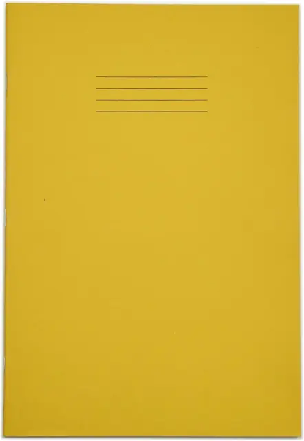 RHINO Stationery Exercise Book | A4 | 80 Page | 8Mm Lined with Margin | Yellow |