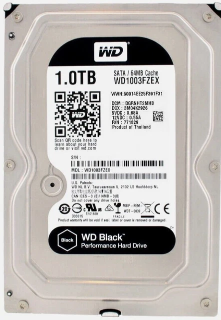 WD Black Disque dur interne (Bulk) Desktop Performance 4 To 3