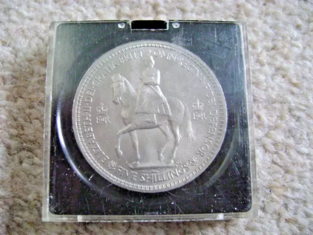 Collectable 1953 BRITISH coin FIVE Shillings coin,Queen Elizabeth II Coronation