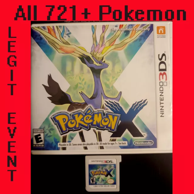 Pokemon X - Loaded With 721 Shiny Pokemon & 120+ Legit Event Unlocked COMPLETE