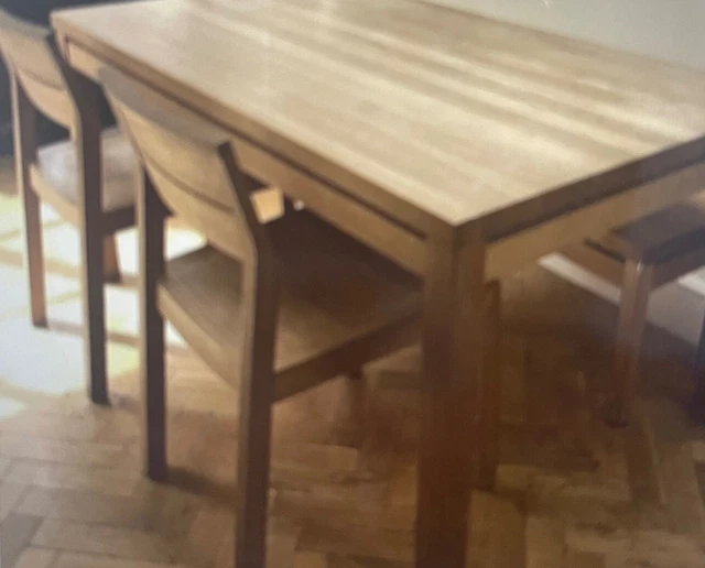 HABITAT MASSELLO SOLID Oak dining table, bench and 2 x chairs £600.00