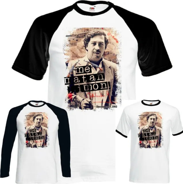 T-shirt Pablo Escobar Me Matan Limon da uomo divertente narcos show televisivo poster cocaina