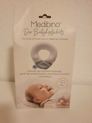 Medibino® – Der Babykopfschutz weiß / grau 2