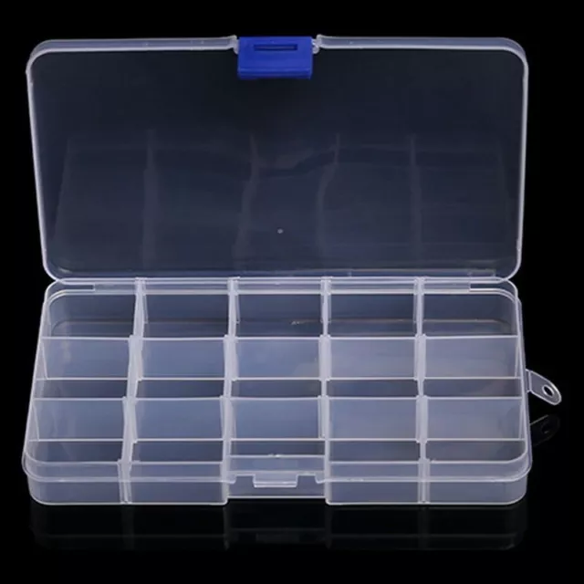 10-36 Slots Clear Plastic Empty Storage Box Nail Art Container Tool Jewelry Bead