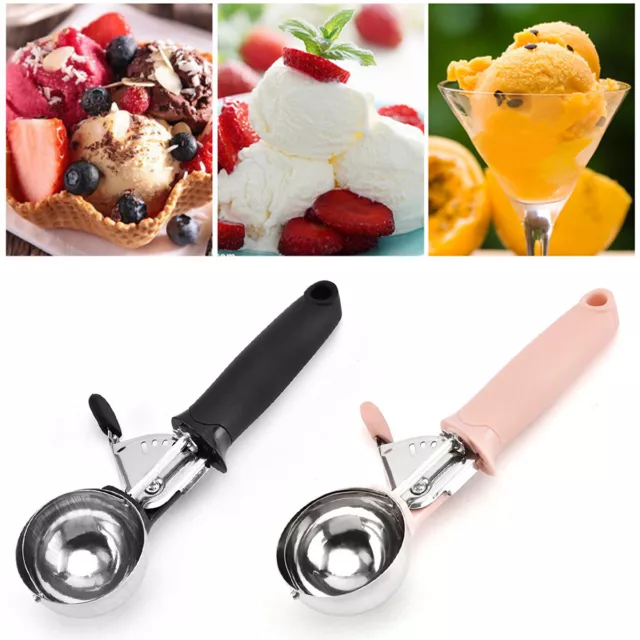 Ice Cream Scoop Stainless Steel Mash Potato Spoon Ball Scooper Kitchen Tool New