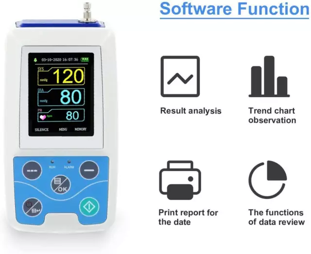 ABPM50 24 hours Ambulatory Blood Pressure Monitor ABPM Holter BP,Adult cuff,FDA