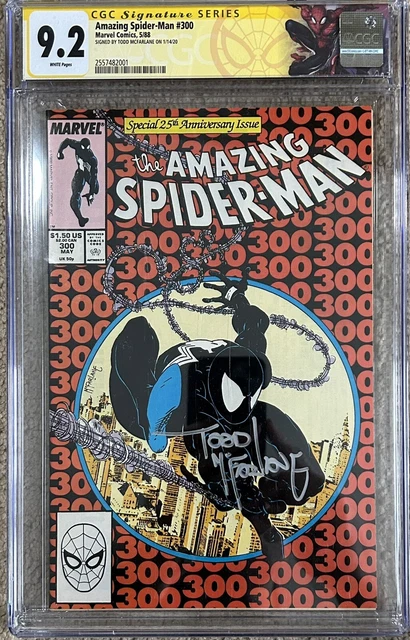 Amazing Spider-Man #300 CGC 9.2 Signed Todd McFarlane SS WP light scratched case