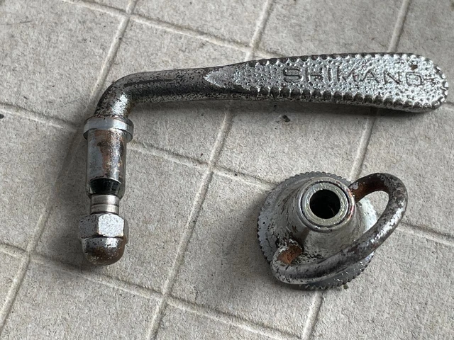 Shimano Quick Release Rear Skewer parts with end nut (early Dura Ace?)