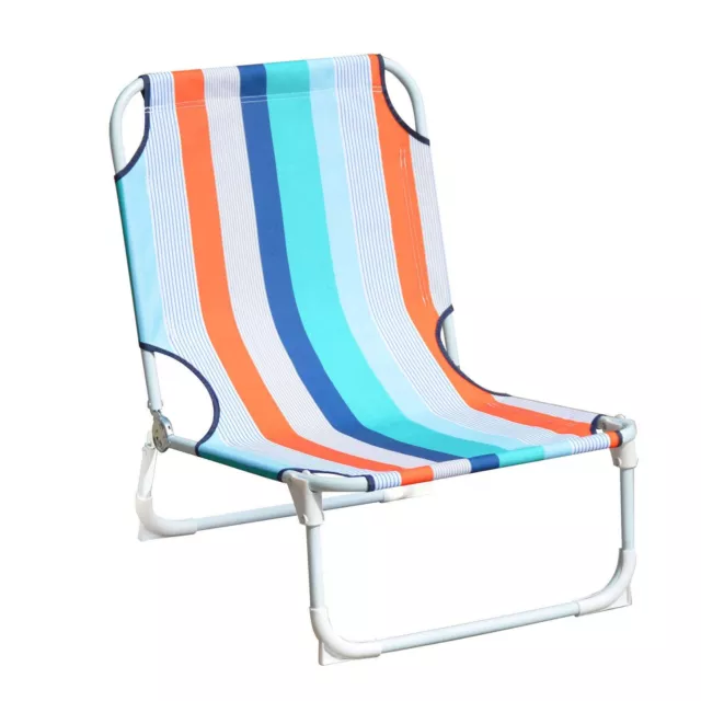 Silla Tumbona Plegable Para Jardín Piscina Playa De Rayas Multicolor