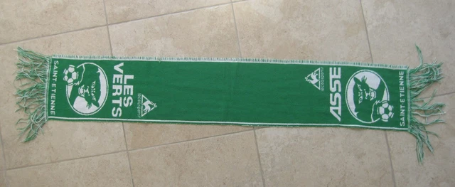 Echarpe Saint Etienne 1998 Les Verts supporter section 167 Retro vintage Echarpe Saint Etienne 1998 Les Verts supporter section 167 Retro vintage