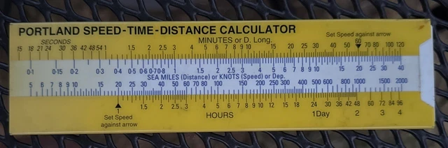 NAVIGATION AID BLUNDELL Harding Portland Speed Time Distance Calculator ...