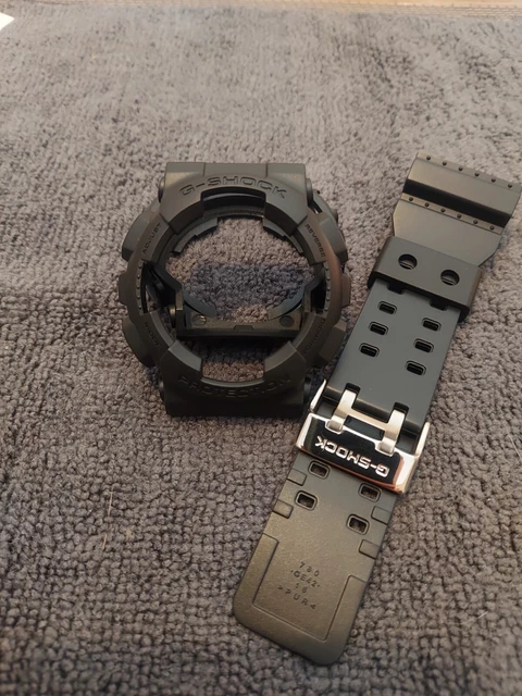 PER CASIO G SHOCK ga 100 Bezel Lunetta Cinturino Strap Nero