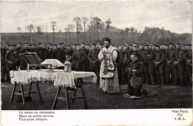 CPA MILITAIRE La messe en campagne (316980)