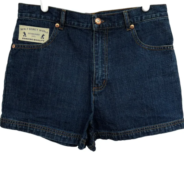 Walt Disney World Women's High Rise Blue Denim Jean Shorts Size 6   (Waist 29")
