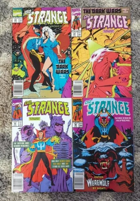 Run Of 4 1990 Marvel Dr. Strange Comics #23-26 Newsstand Bagged And Boarded