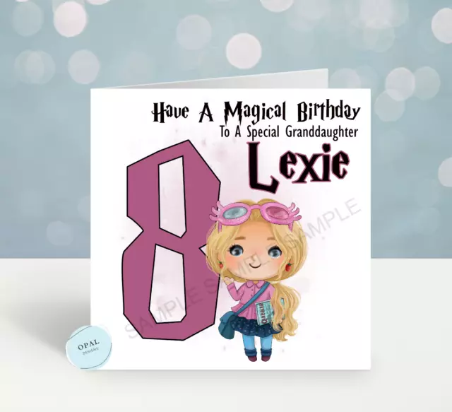Personalised Birthday Card Harry Potter Wizard Son Daughter