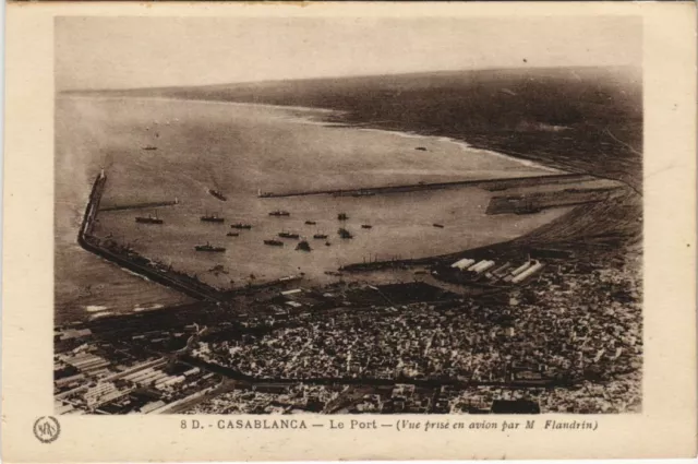 CPA AK MAROC CASABLANCA Le Port (View taken by plane by M) Flandrin (37611)