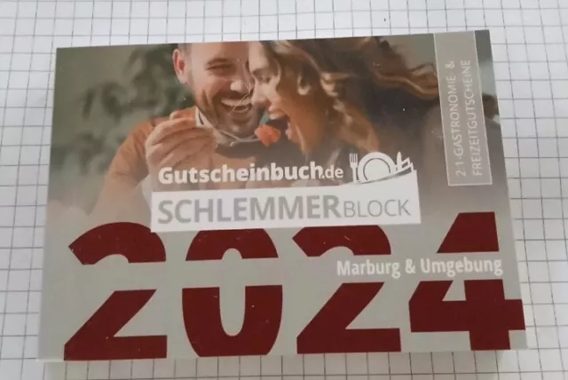 Gutscheinbuch Schlemmerblock 2024 Marburg & Umgeb. Mit Mobile Code