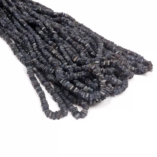 Square Iolite Beads Gemstone Beads 16 Inch 4 MM Smooth Beads Natural Jewelry