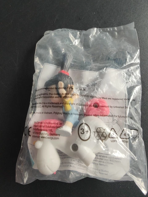 McDonalds happy meal toy 2017 Despicable Me 3 Agnes & Unicorn FREE UK POSTAGE