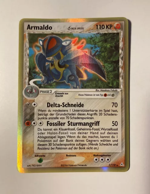 Pokemon - Armaldo - 1/110 - Reverse Holo - EX Holon Phantome 2006  - deutsch