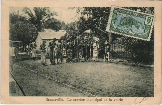 Pc Brazzaville Service Municipal De La Voirie French Congo (A23885)