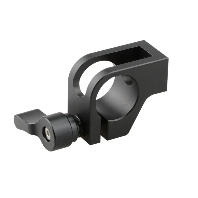 CAMVATE Aluminium 19mm Rod Clamp With Thumb Knob (Black) For Camera Accessories