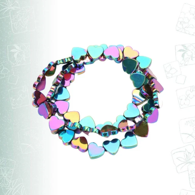 Loose Decorative Beads Heart Spacer Beads Wrist Bands Bracelets Horizontal Hole 10