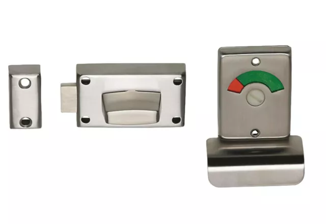 Eurospec Traditional WC Bathroom Door Indicator Bolt/Lock-Satin Stainless Steel