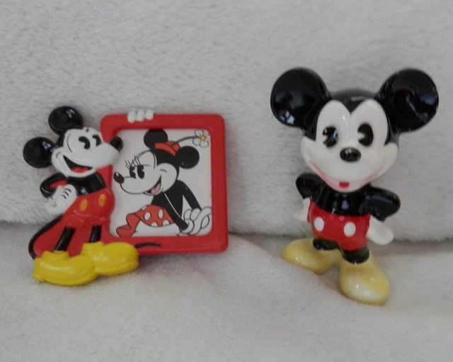 VINTAGE DISNEY MICKEY Mouse Figurine and Frame Walt Gibson