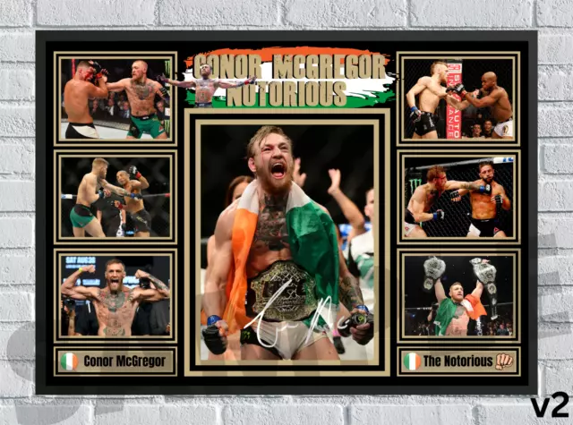 Conor McGregor UFC MMA memorabilia/collectable/gift A4/A3 signed #290