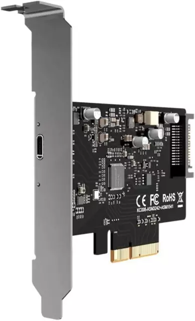 EC318 Pci-E X4 to USB 3.2 Gen2X2 20Gbps USB-C Expansion Card, Black 2