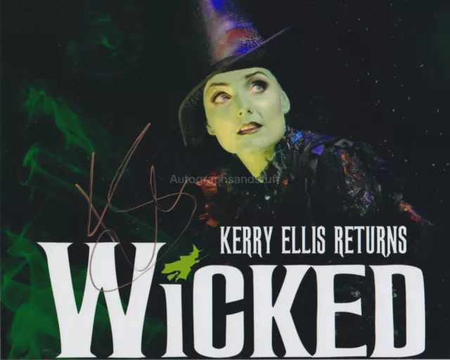 Kerry Ellis HAND SIGNED 8x10 Photo Autograph, Wicked The Musical Elphaba (E)