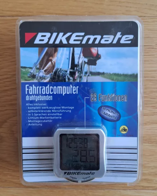 Bikemate Fahrradcomputer Drahtgebunden  Herzfrequenzmessung Temperatur